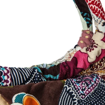Annmouler Vintage Femei Geantă De Umăr Imprimeu Floral Din Bumbac Recipienti Din Plastic De Mare Capacitate Tribal Tote Pungi Mozaic Boem Hobo Bag