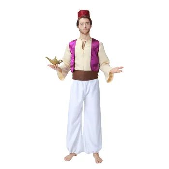 Umorden Basm Lampa lui Aladdin Aladdin Costum Printesa Jasmine Costume pentru Bărbați Adulți Femei Cuplu Arab Îmbrăcăminte