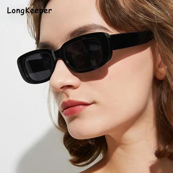 Longkeeper Mic Dreptunghi ochelari de Soare Femei Vintage de Designer de Brand Pătrat Ochelari de Soare Nuante de sex Feminin UV400 Retro Travel Eyewears