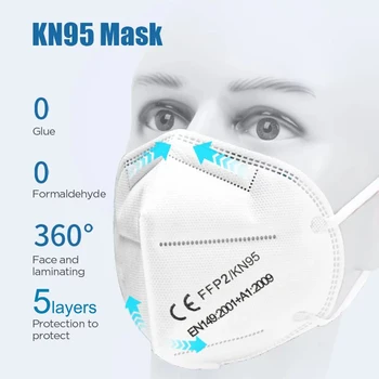 5-100 piese KN95 Masca de Siguranță Praf Respirat Mascarillas Masti Gura Praf Mască de Protecție Kn95Mask Reuseable