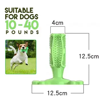 Câine de companie Periuta de dinti Jucarie Doggy Perie Stick de Cauciuc Moale de Dinți de Curățare Dot Masaj Pastă de dinți pentru câini de talie Mică Animale de companie Periuțe de dinți