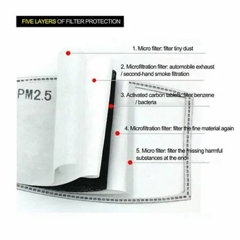 10-100 BUC/Set PM2.5 Hârtie De Filtru Anti Ceata Gura Copilului Masca Anti Mască De Praf, Filtru De Carbon Activ Hârtie De Îngrijire A Sănătății