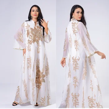 Eid Mubarak Abaya Dubai Turcia Musulmană Moda Femei jalabiya Rochie Islam Caftan Arabi Vestidos de Îmbrăcăminte Halat de Musulmani