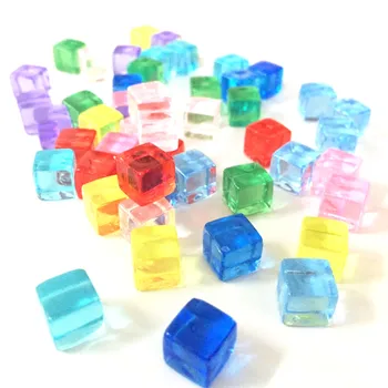1000buc/set Transparent Gri Pătrat Colț de Cristal Colorate Zaruri Șah Bucata Unghi Drept Sită Pentru Joc de Puzzle 8mm