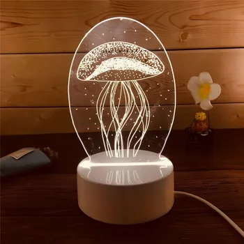 Creator de Desene animate 3D de masă lampă pentru camera de zi noptiera dormitor lumina fantezie dragoste decorare cadou usb led de fildeș lumini de noapte