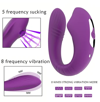G Spot Fraier Penis Artificial Vibratoare 8 Viteze Wireless De La Distanță În Formă De U, Vibratoare Pizde Care Suge Stimulator Jucarii Sexuale Pentru Cupluri Femei
