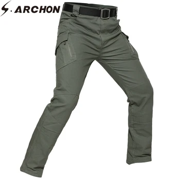 S. ARCHON IX9 Tactice Pantaloni Barbati Militare de Lupta Armata SWAT Pantaloni de Bumbac de Cauzalitate Respirabil Elastic Multi-Buzunare Pantaloni