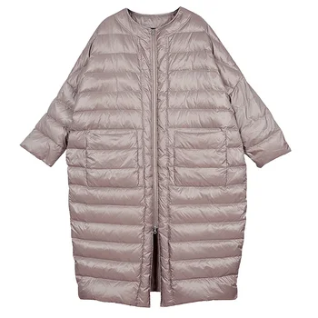 Design Original Toamna Iarna Femei Casual Ultra Pierde Lumina Alb Rață Jos Sacou Supradimensionat Femei Puffer Coat abrigo mujer