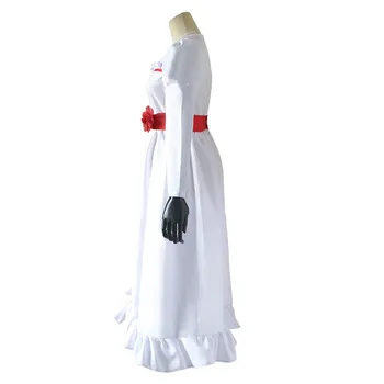 Filmul Annabelle Costum Fantoma Papusa Cosplay Femei Albe Lungi Rochie De Printesa Fusta Fete Parul Copii, Uniforme Peruca Petrecere De Halloween