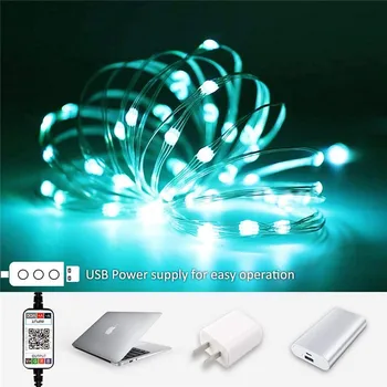 Benzi cu LED-uri Smart Home Schimba Culoarea Lumini USB 2m/5m/10m/15m/20m Bluetooth Decor RGB de Control App Background Intelligent Light