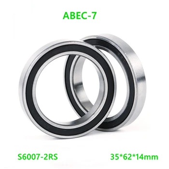4buc ABEC-7 S6007-2RS S6007 2RS 35x62x14 mm din Oțel Inoxidabil hibrid Si3N4 rulment ceramic tambur de pescuit S 6007RS 6007