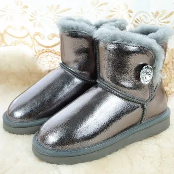 2020 nou pantofi pentru femei impermeabil lână naturală din piele din piele clasic cizme de zapada real lână cizme femei plus dimensiune cizme glezna