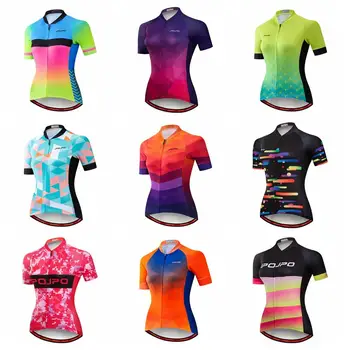 2020 Ciclism jersey Femei Bicicleta tricouri MTB Sus Maillot curse de Vară Drum de Munte, sport shirt femei doamnelor Respirabil roz
