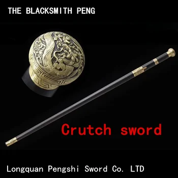 Abanos oțel archaized bronz accesorii cu blocare stick sabie/cap Rotund Carja săbii/Chineză Tang Dao/Japoneză Toyo cuțit