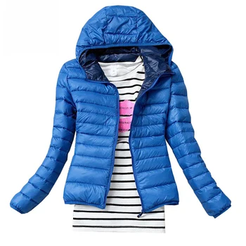 Noua Jacheta de Iarna pentru Femei Îmbrăcăminte Subțire cu Glugă Jos Jacheta Femei Palton căptușit