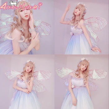 Înger, Aripi De Fluture Halloween Cosplay, Costume De Elf Zână Femei Fata De Performanță Costume Fotografie Transport Gratuit