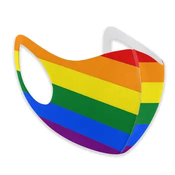 Mască de praf Steag Curcubeu Gay Pride Lesbiene Banner Benzi de Gura, Masca pentru Adult Copii Windproof Lavabile Refolosibile