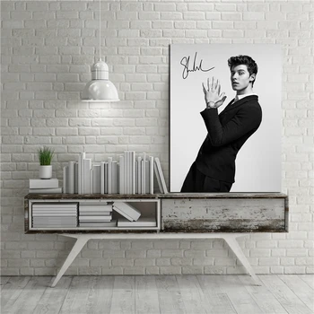 Shawn Mendes Alb Negru De Perete De Arta Canvas Postere, Printuri Pictura Pe Perete Imagini Pentru Birou, Dormitor Modern, Decor Acasă Accesorii