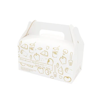 StoBag 10buc Bronz Cuvânt Portabil Tort Mousse Cake Box Rola Taie Bucata de Nuga Inteligent Puf de Ambalare Cutie de Petrecere de Aniversare pentru Copii