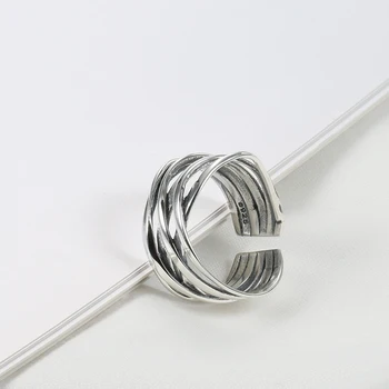 Kinel 2020 Nou Stil Minimalist Argint 925 Multistrat Linie De Inele Pentru Femei Cadouri Mari Lanțuri De Inele