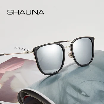 SHAUNA Retro ochelari de Soare Polarizat Femei de Moda Dreptunghi Ochelari de Soare Barbati UV400