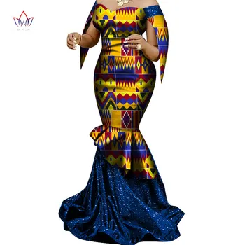 Made in China 2020 Moda Africană Rochii pentru Femei Dashiki Plus Dimensiune Haine Africane Bazin Plus Dimensiunea Rochie de Petrecere WY6830