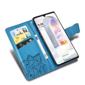 Pentru LG Catifea 5G Caz Fluture din Piele de Caz LM-G900N Magnetic Portofel cu Slot pentru Card de Cazuri de Telefon Pentru LG Catifea 5G Acoperi LM-G900EM