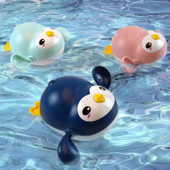 1buc Apă pentru Copii Jucarii de Baie Rate de Desene animate de Animale Lanț de Ceasornic Crab Pinguin Balena Piscină de Baie Jucarii Pentru Copii Cadouri
