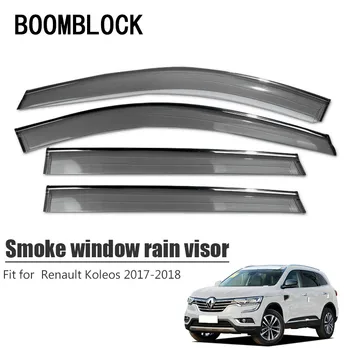 De înaltă Calitate 4buc Fum Fereastra Ploaie Vizor Pentru Renault Koleos 2018 2017 Styling ABS Aerisire Soare Deflectoare de Paza Accesorii Auto
