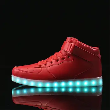 IGxx High Top CONDUS Pantofi de Lumină Pentru Bărbați CONDUS Adidași USB de Reincarcare Pantofi Femei Stralucitoare Luminos Intermitent Pantofi LED Copii