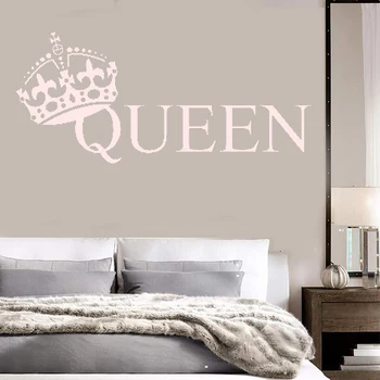Coroana Autocolant Perete Regina Semn De Vinil Decal Salon De Frumusețe Autocolante Fete Cameră De Decorare Perete Dormitor Decor Frumos De Artă Murală