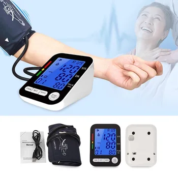 Tensiometru Electronic brat tip de încărcare voce Monitor de presiune sanguina instrument automat de sânge dispozitiv de măsurare a presiunii