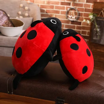 Drăguț jucărie de pluș moale ladybird, gărgăriță insecte ține papusa perna noutate copii cadou de ziua de nastere