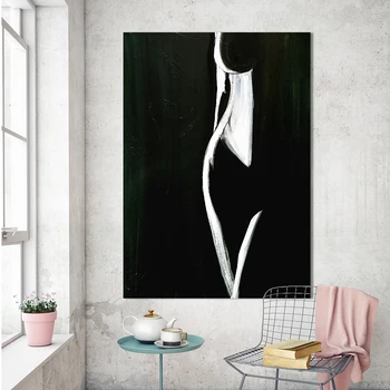 HDARTISAN Arta de Perete Imagini Pentru Living Home Decor Modern Nud Feminin Forma Alb Negru Panza Pictura Arta Fara Rama