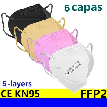 FFP2 masca de Fata KN95 masti faciale 5-straturi de filtrare maske de Protecție anti gripa PM2.5 masca praf, masca gura Respirabil mascarillas