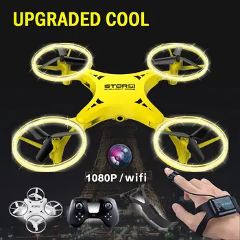 Curse dron RC Elicopter mini Drone de OZN-uri Cu HD 1080P Camera FPV Ceas Gest de Mână Quadcopter Interactive de Inducție jucărie
