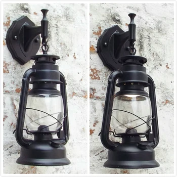 TRANSCTEGO Retro Lampă de Perete de Sticlă de Epocă Europene Lampi cu Kerosen pe Lângă Lumina Pentru Bar cafenea Baie Acasă Lumini cu Led-uri