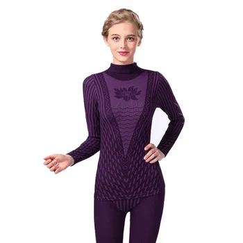 2020 Noua Moda Imprimate cu Dungi pentru Femei Lenjerie de corp Termică Set de Iarna cu Guler Bumbac Lung Johns Femei termo Îmbrăcăminte Pijamale