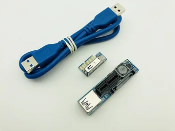 PCI-E Extender PCI E 1X la Riser 1X USB 3.0 Cablu de Alimentare SATA de Lucru pentru Placa de baza PCI-E x1 Slot Bitcoin Miner Antminer Miniere