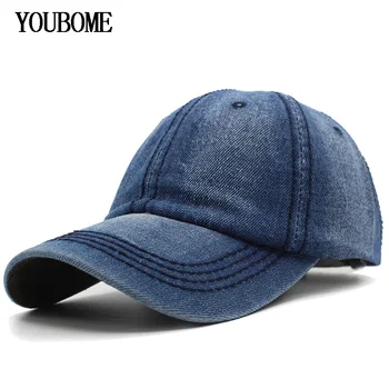 YOUBOME Brand Șapcă de Baseball, Pălării Pentru Bărbați Snapback Capace Casual Femei Vintage Broderie Casquette Os Blugi Denim Tata Pălărie Capace