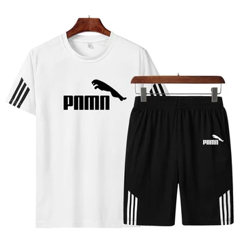 Barbati casual sport baschet fotbal de fitness haine de uscare rapidă de funcționare tricou + pantaloni sport 2 costume de sportswe