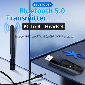 Unnlink Bluetooth Audio 5.0 1X2 Transmițător Wireless Adaptor de 3,5 mm AUX Transmite la 2 BT Receptor Cască Pentru TV PC-ul de Calculator