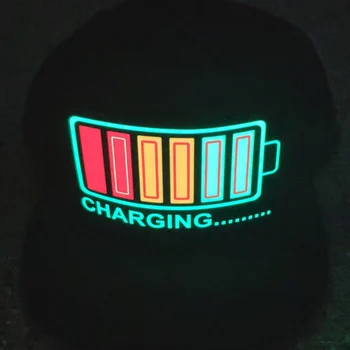 Aprins Activat Șapcă de Baseball DJ Dedicat LED Intermitent Palarie Petrecere de Vacanță Pălărie Ecranul Detașabil Pentru Bărbați Și Femei