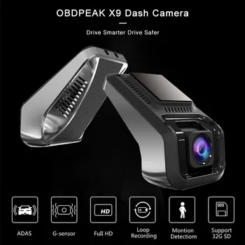 X9 Ascunse Inteligent WIFI DVR Auto Multimedia Player ADAS Dash Cam Mini Camera HD 1080P Lentila de Conducere Recorder Ascunse de Tip pentru Android