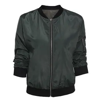 Primăvara Îmbrăcăminte rece bază bomber geaca pentru Femei Armata Verde haina jacheta biker cu fermoar uza Jachete