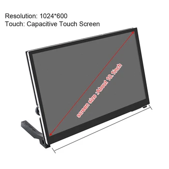 10.1 inch Plug Ro Joaca cu Mașina Gratis Monitor Lcd 1024X600 Ecran Tactil Întâlnit IPS Hd Panou Draagbare Hoge Resolutie Voor Raspberry Pi