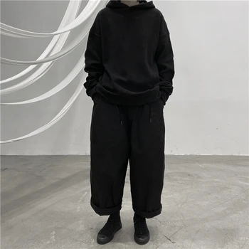 UMI MAO Nișă de Auto-a făcut Yoji Yamamoto Vânt Întunecat Pe Ambele Părți Poartă Anti-terry Hooded Pulovere Pentru Bărbați Și Femei