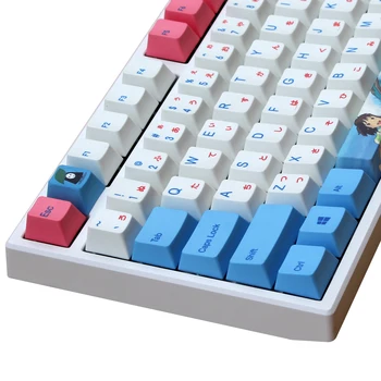 1 set PBT sublimare keycap potrivit pentru ANSI standard keyboard layout și MX switch-uri mecanice tastatura taste