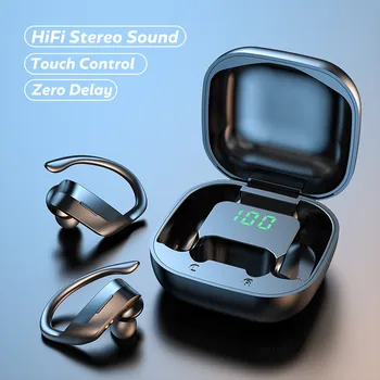 TWS Bluetooth Căști fără Fir, Căști Cu Microfon HiFi Stereo Sunet Căști Impermeabil Cască Sport Cârlig Ureche Căști