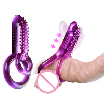 Sex Shop Penisul Jucarii Masturbari Vibratoare Pentru Femei Stimulator Clitoridian Dublu Inel De Penis De Sex Masculin Penis Artificial Femeia Patrunde Barbatul Glont Vibrator De Masaj